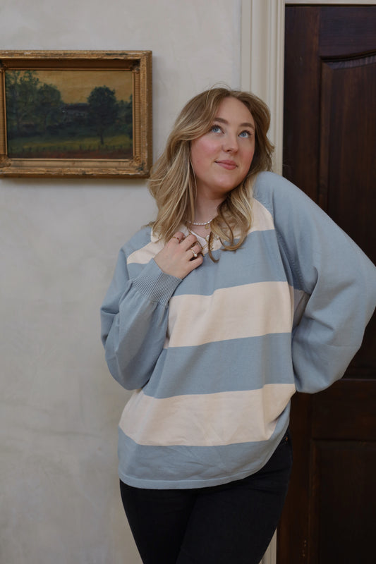 Addison Striped Collar Top