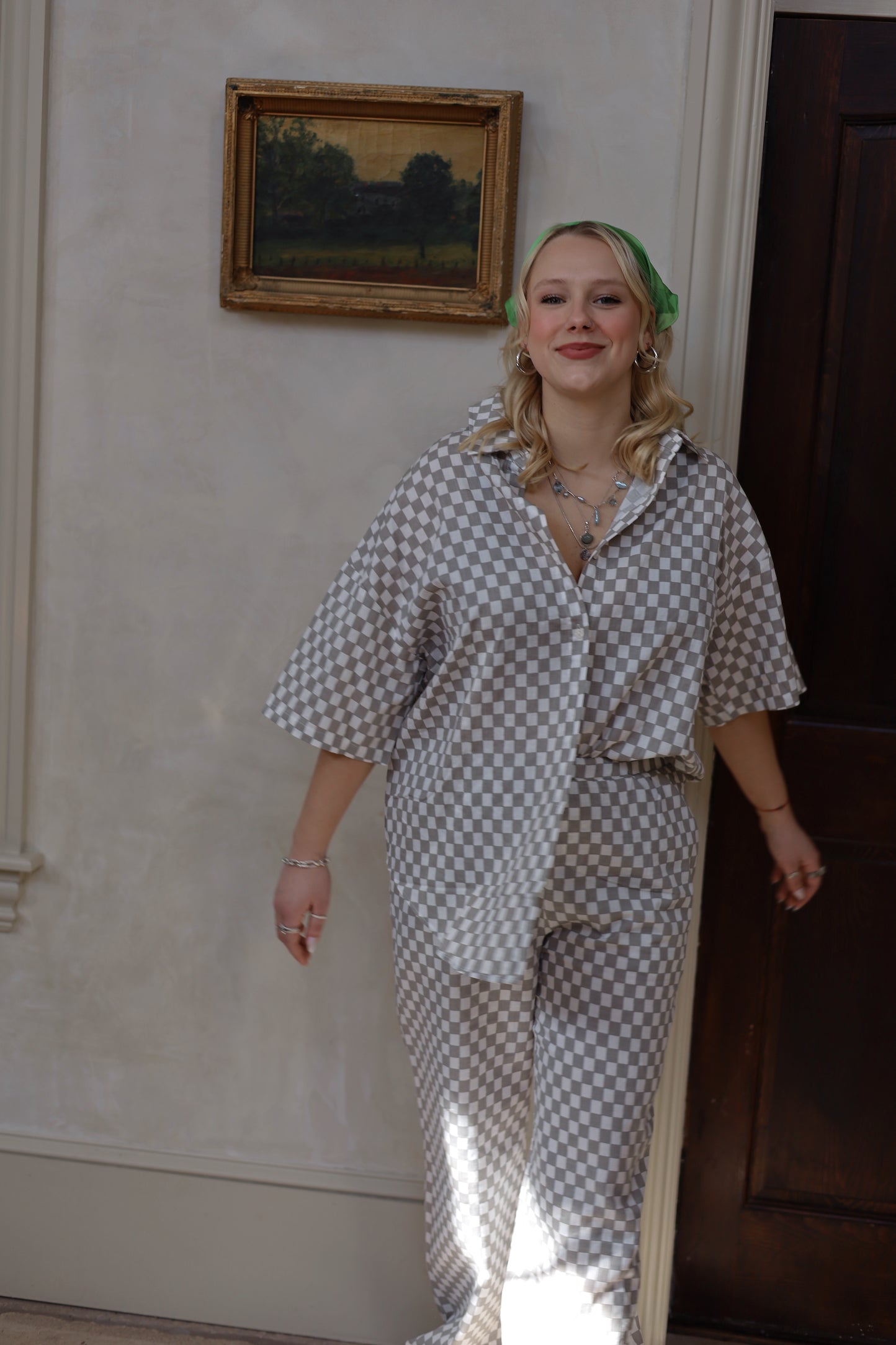 Harlow Checkered Button Down