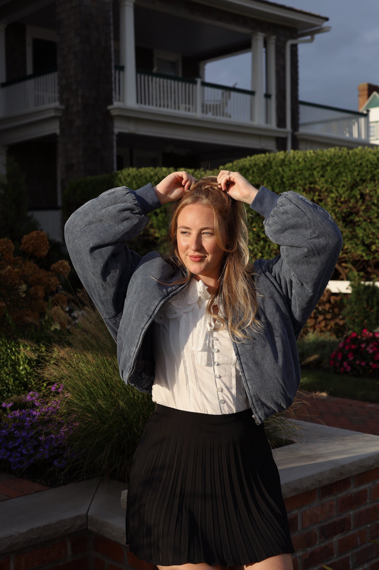 Zoey Denim Bomber Jacket