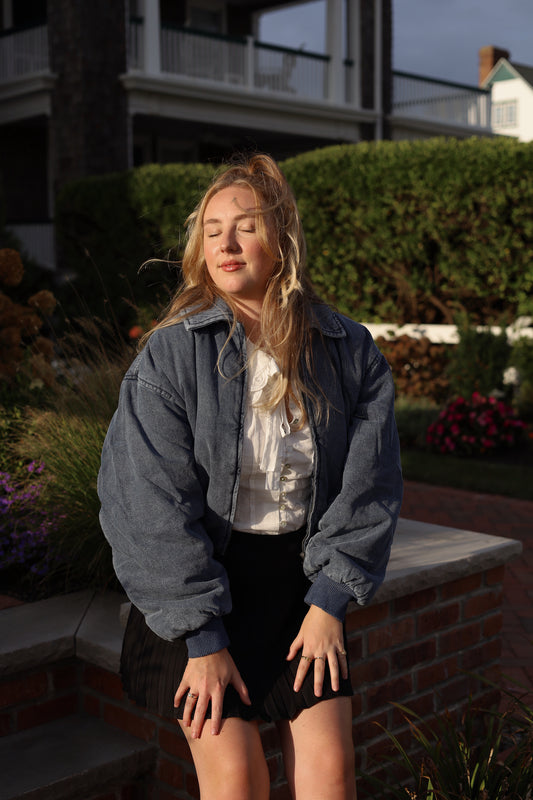 Zoey Denim Bomber Jacket