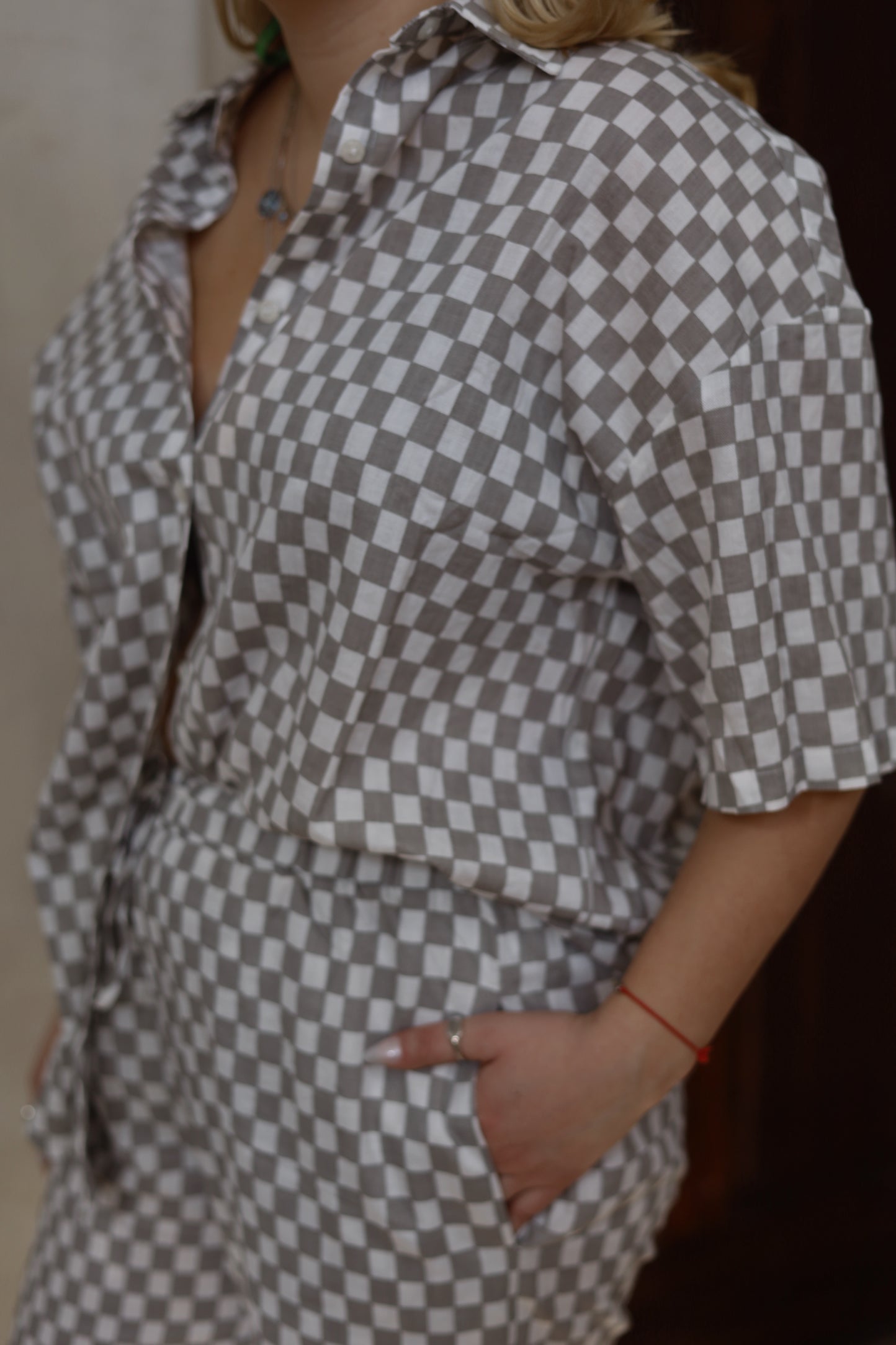 Harlow Checkered Button Down